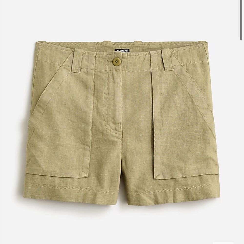 J crew Seaside cargo short in linen-TENCEL™ lyocell blend